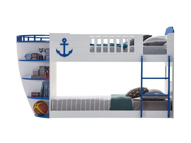 Neptune Sky Blue & White Finish Bunk Bed