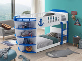 Neptune Sky Blue & White Finish Bunk Bed