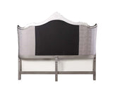 Ausonia Velvet & Antique Platinum Finish Eastern King Bed