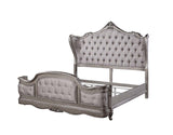 Ausonia Velvet & Antique Platinum Finish Eastern King Bed