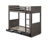 Estevon Gray Oak Finish Bunk Bed