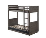 Estevon Gray Oak Finish Bunk Bed