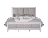 Katia Light Gray Linen, Rustic Gray & Weathered White Finish Eastern King Bed