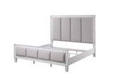 Katia Light Gray Linen, Rustic Gray & Weathered White Finish Eastern King Bed