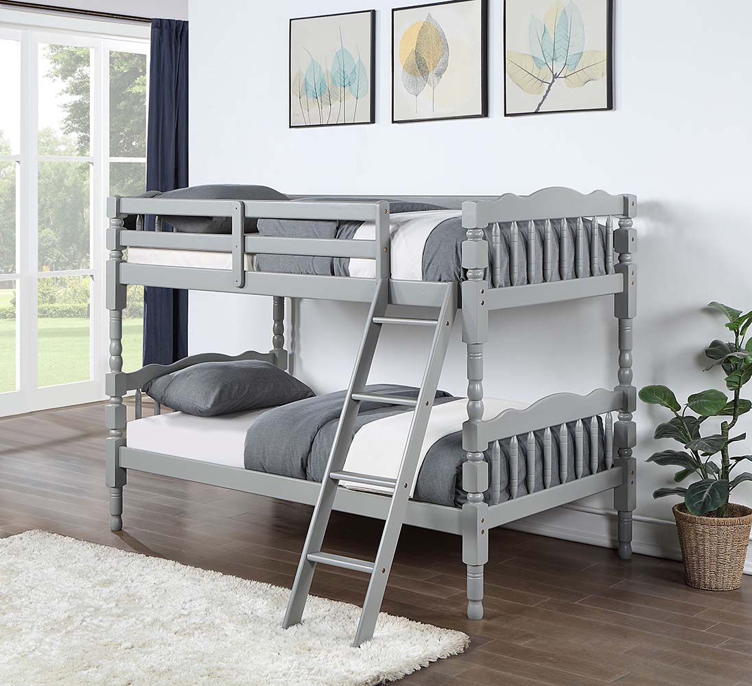 Homestead Gray Finish Twin/Twin Bunk Bed