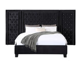 Damazy Black Velvet Eastern King Bed