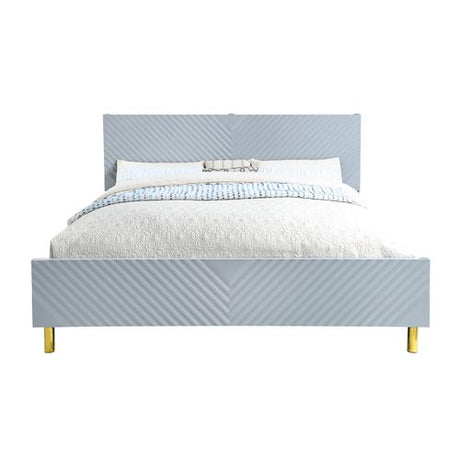 Gaines Gray High Gloss Finish Eastern King Bed