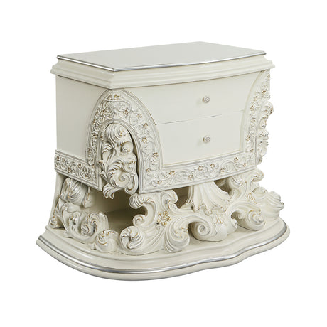 Adara Antique White Finish Nightstand