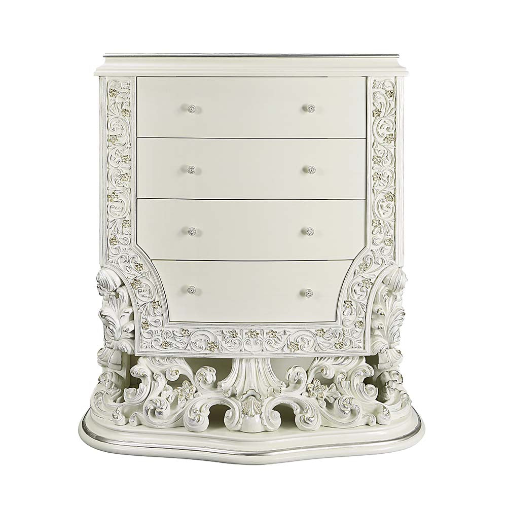 Adara Antique White Finish Chest