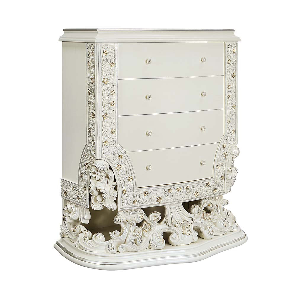 Adara Antique White Finish Chest