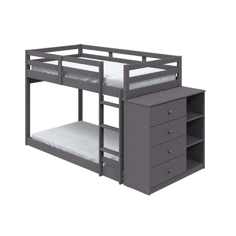 Gaston Gray Finish Twin/Twin Bunk Bed