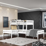 Manoela White Finish Triple Bunk Bed - Twin