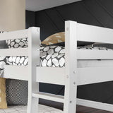 Manoela White Finish Triple Bunk Bed - Twin