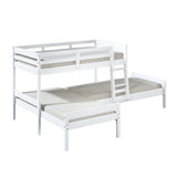 Manoela White Finish Triple Bunk Bed - Twin