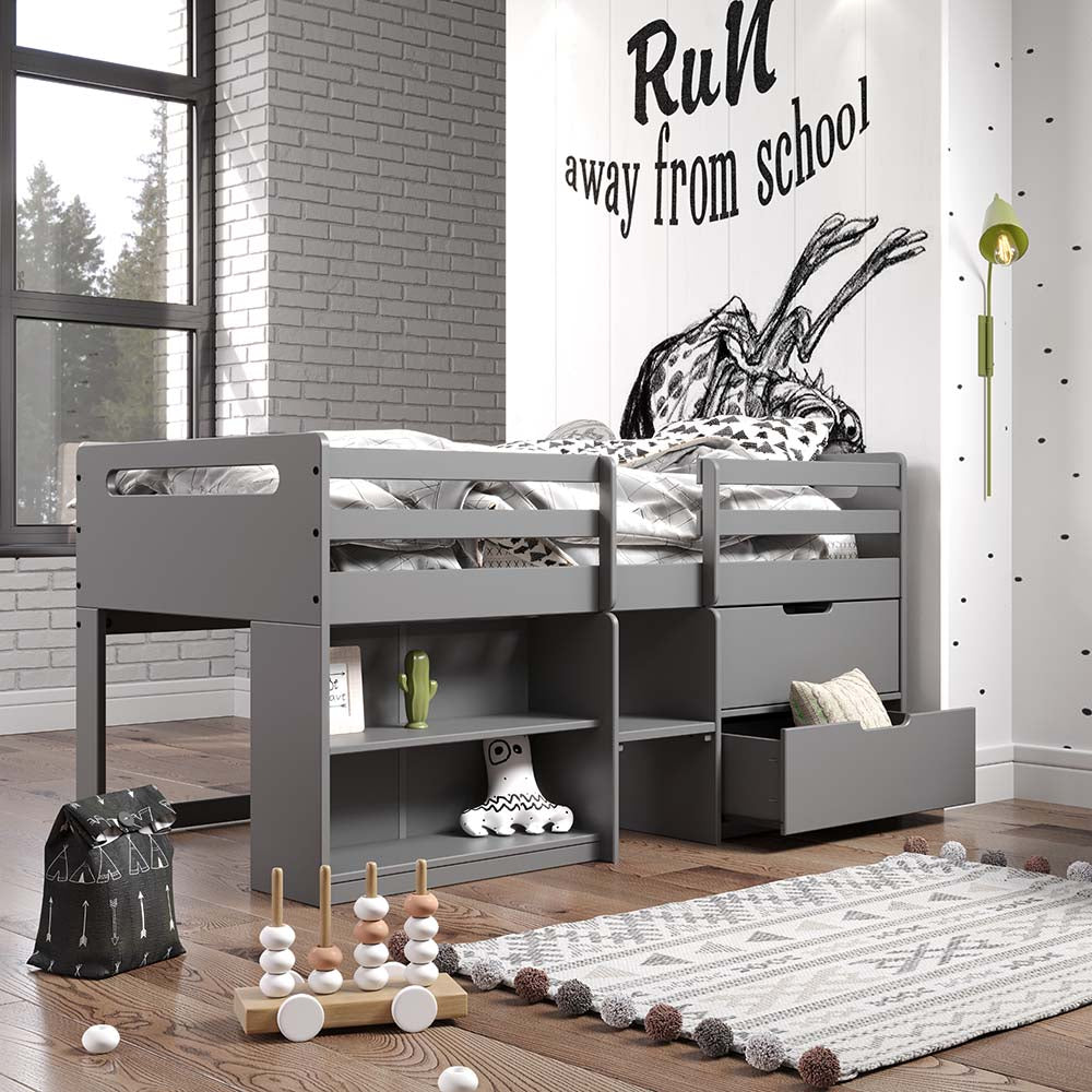 Fabiana Gray Finish Twin Loft Bed