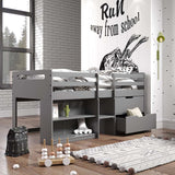 Fabiana Gray Finish Twin Loft Bed