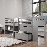 Fabiana Gray Finish Twin Loft Bed