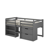 Fabiana Gray Finish Twin Loft Bed