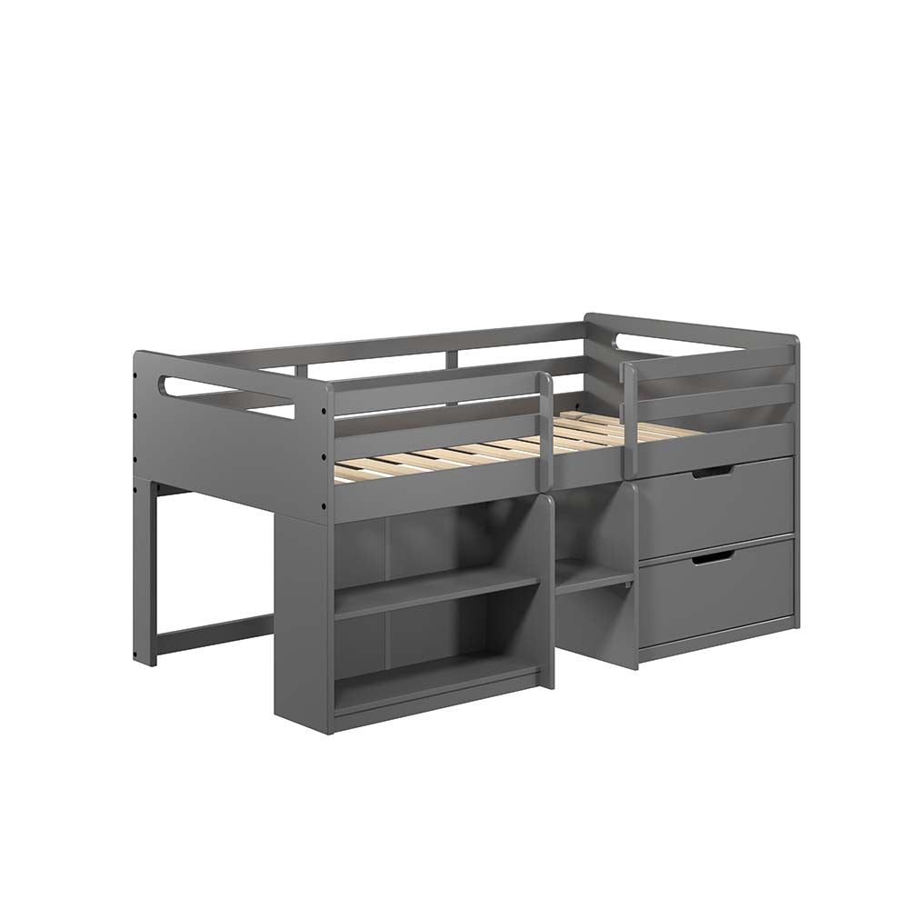 Fabiana Gray Finish Twin Loft Bed