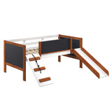 Aurea Cherry Oak & White Finish Twin Loft Bed