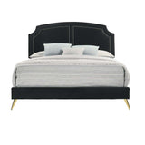 Zeena Black Velvet Full Bed