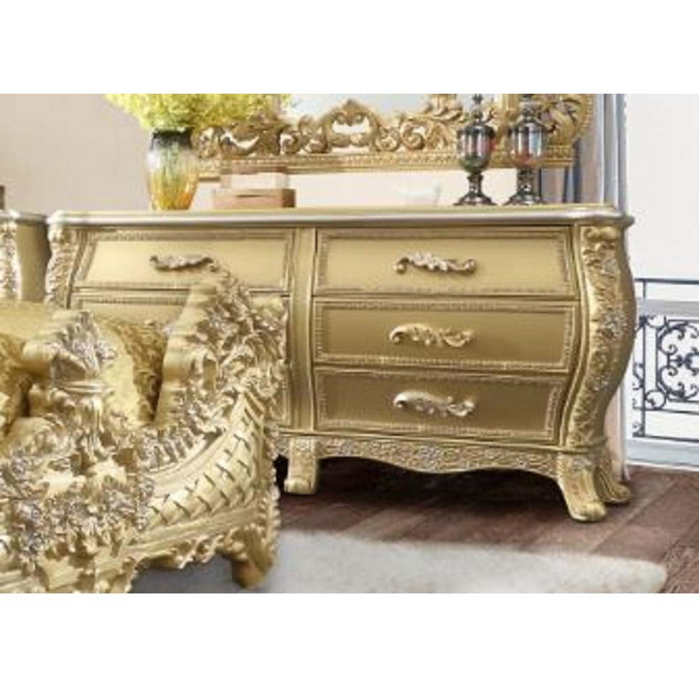 Cabriole Gold Finish Dresser