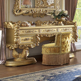 Bernadette Gold Finish Vanity Desk