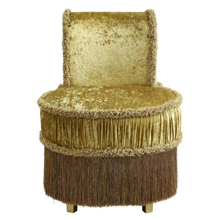 Bernadette Gold Finish Vanity Stool