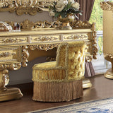 Bernadette Gold Finish Vanity Stool