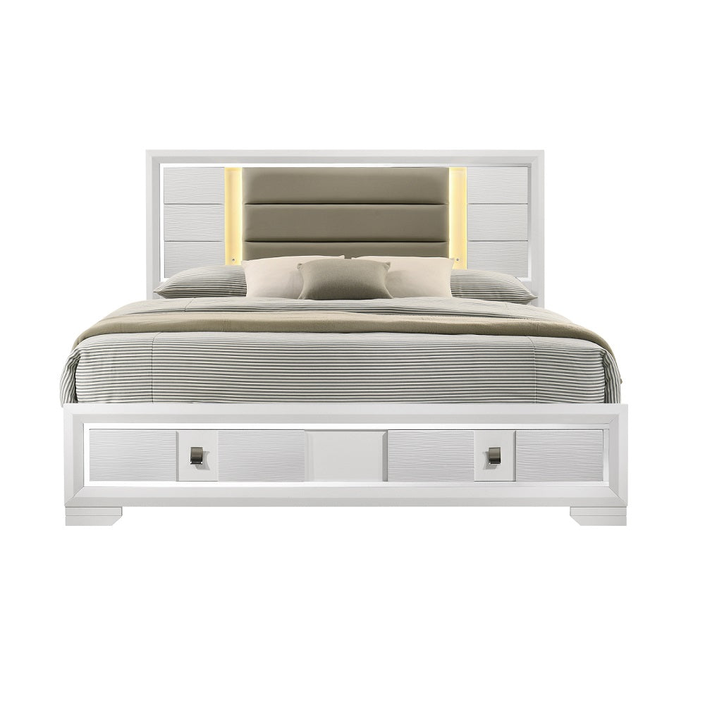 Elain EK Bed W/Led & Storage