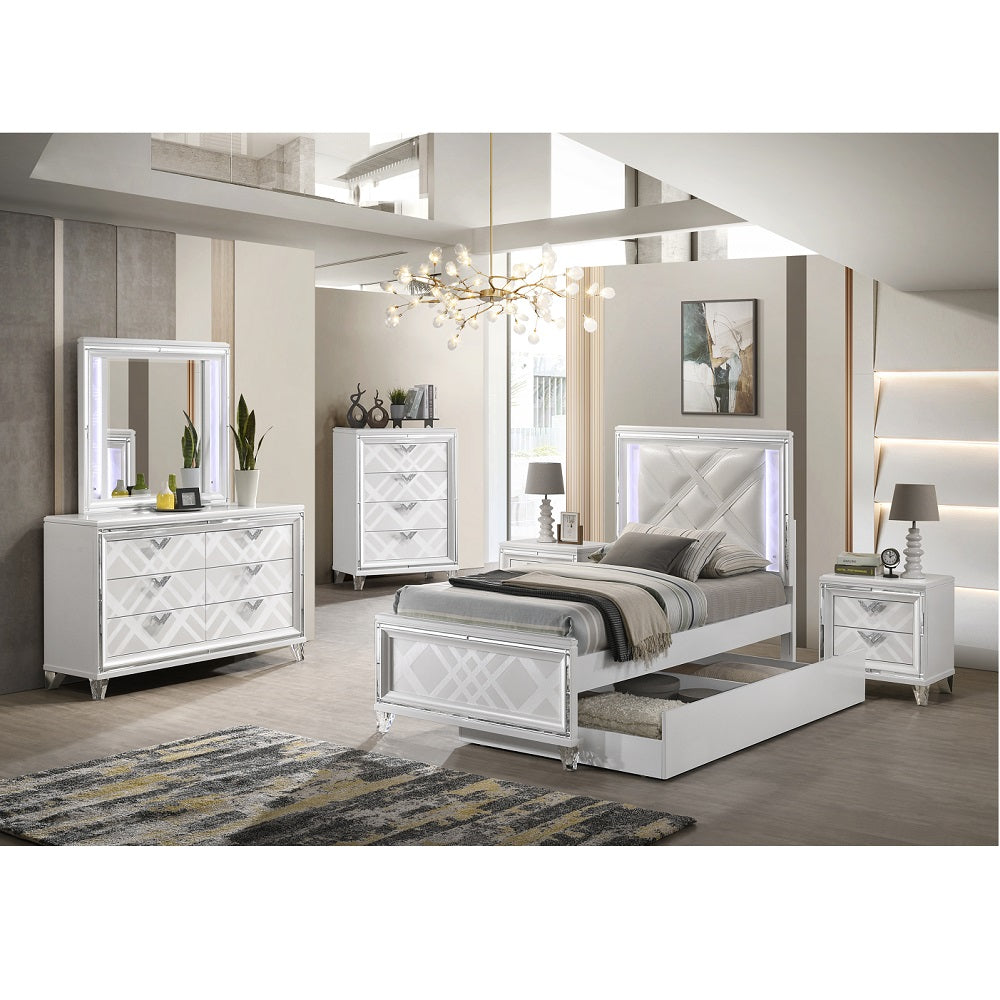 Skylar Twin Bed W/Led