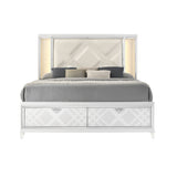 Skylar EK Bed W/Led & Storage