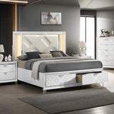 Skylar EK Bed W/Led & Storage