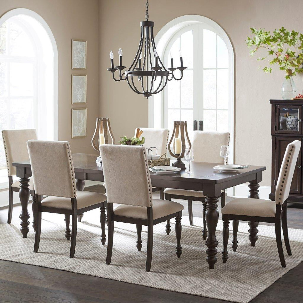 Begonia Gray Extendable Dining Room Set