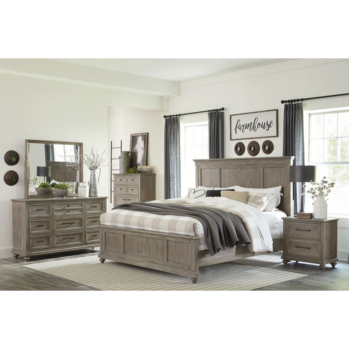 Cardano Driftwood Light Brown Eastern King Bed