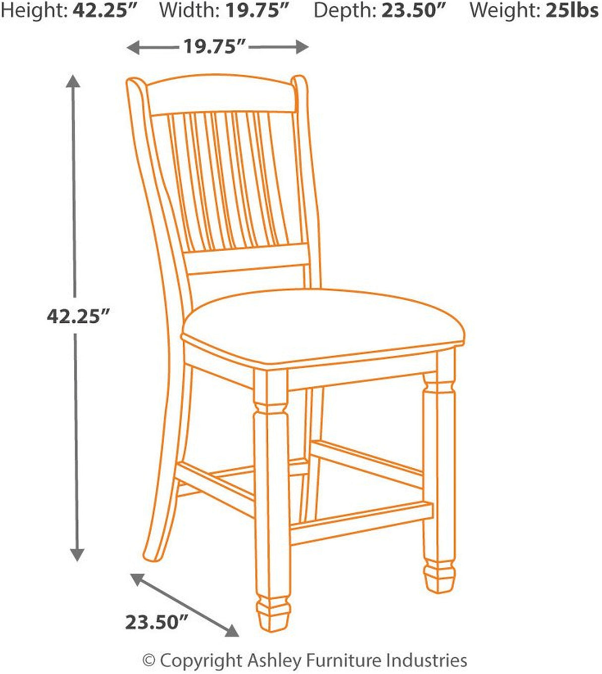 Bolanburg White and Gray Rectangular Counter Height Dining Room Set