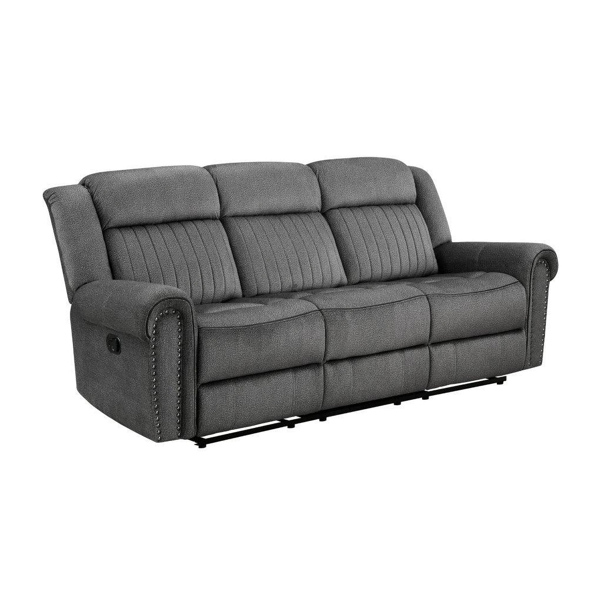 Brennen Charcoal Double Reclining Living Room Set