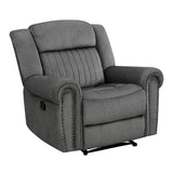 Brennen Charcoal Double Reclining Living Room Set