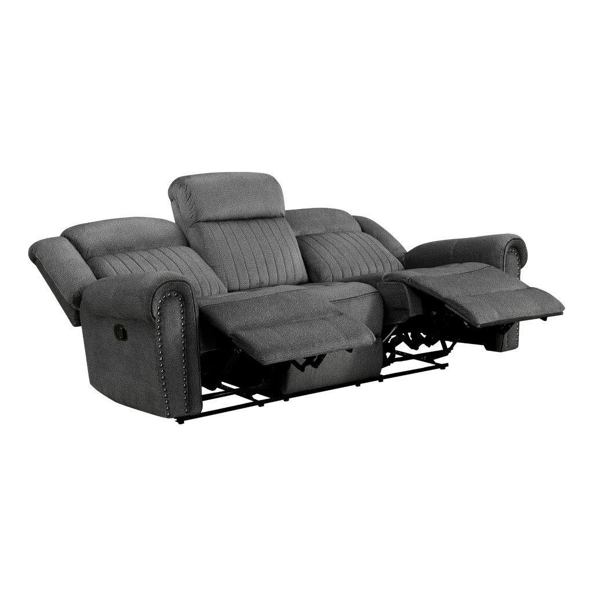 Brennen Charcoal Double Reclining Living Room Set