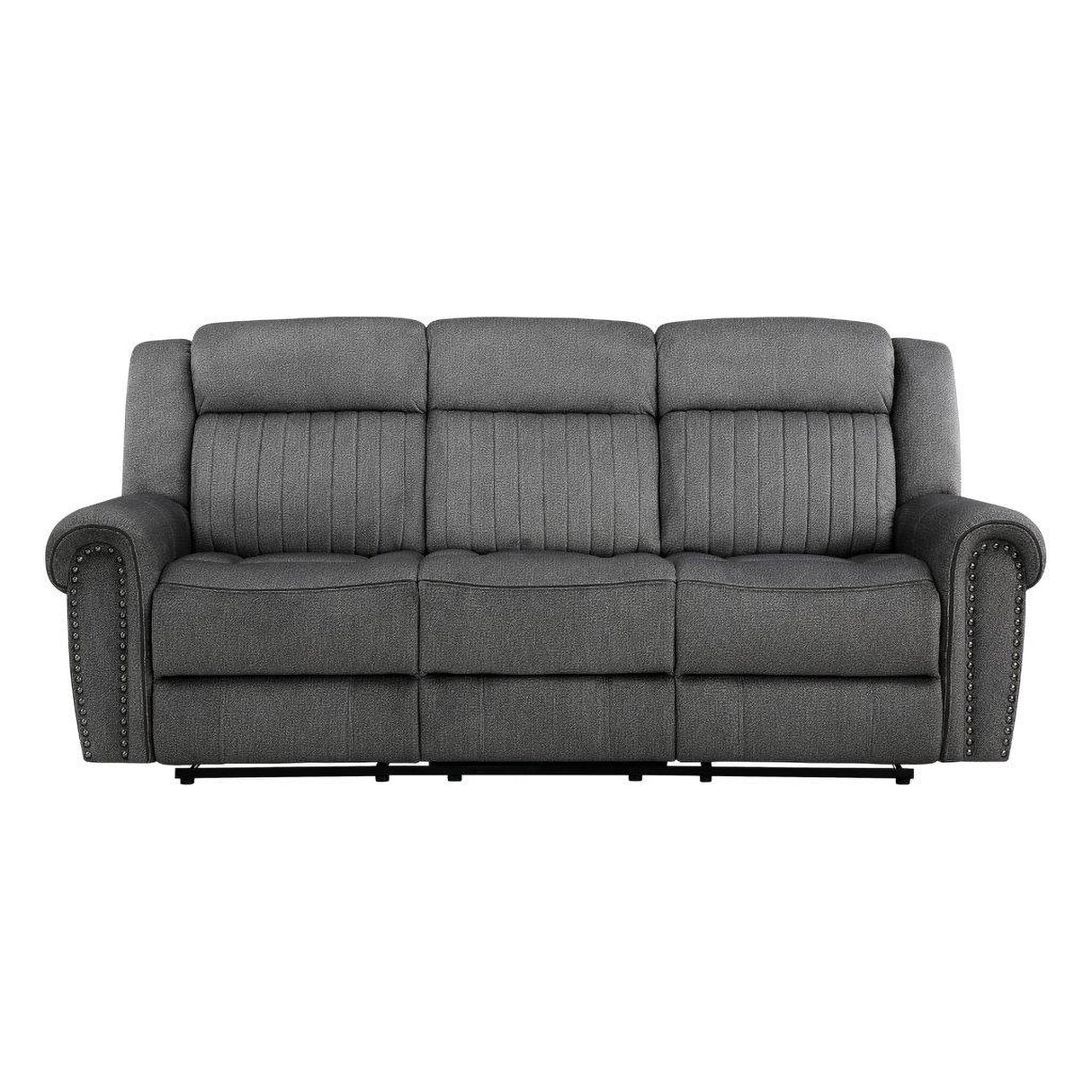 Brennen Charcoal Double Reclining Living Room Set