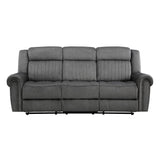 Brennen Charcoal Double Reclining Living Room Set