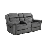 Brennen Charcoal Double Reclining Living Room Set