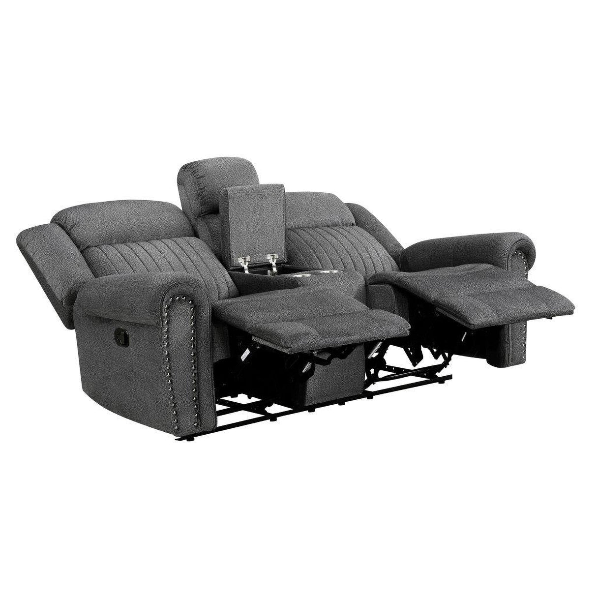 Brennen Charcoal Double Reclining Living Room Set