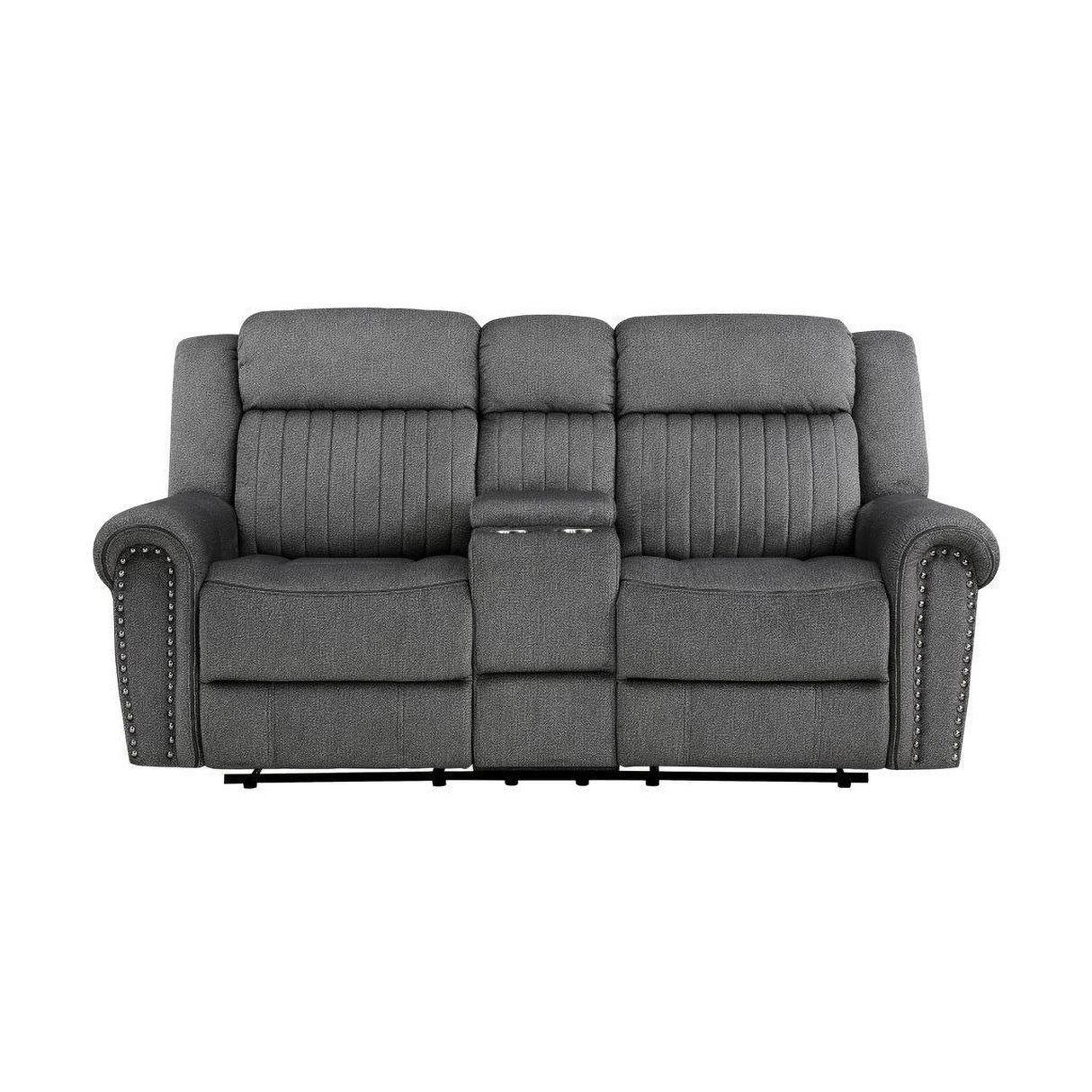 Brennen Charcoal Double Reclining Living Room Set