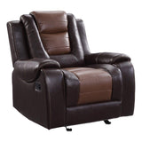 Briscoe Light And Dark Brown Double Reclining Living Room Set