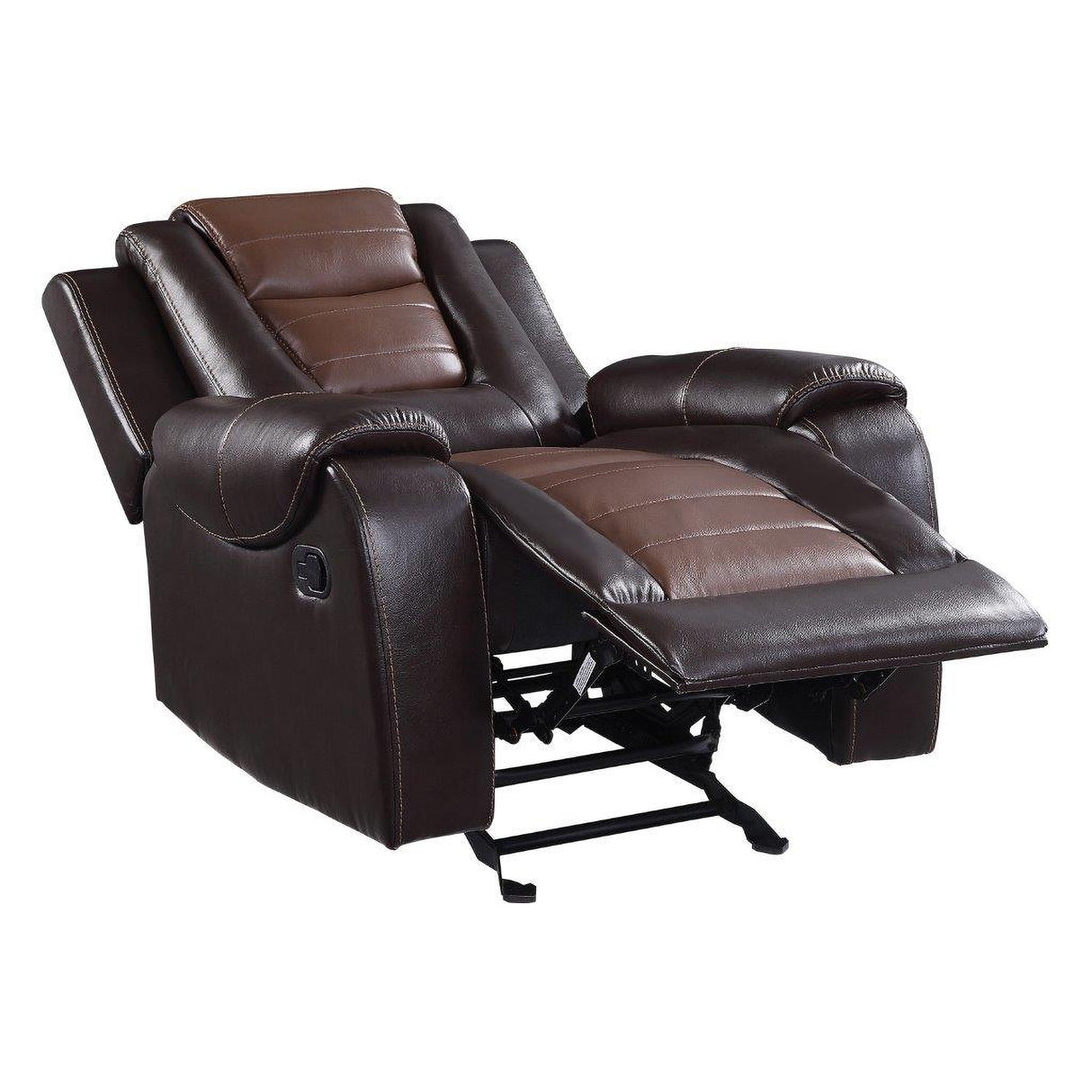 Briscoe Light And Dark Brown Double Reclining Living Room Set