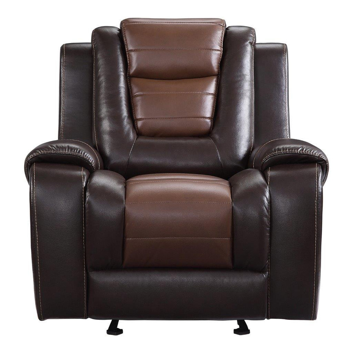 Briscoe Light And Dark Brown Double Reclining Living Room Set