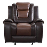 Briscoe Light And Dark Brown Double Reclining Living Room Set