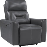 Burwell Dark Gray Double Power Reclining Living Room Set