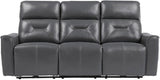 Burwell Dark Gray Double Power Reclining Living Room Set